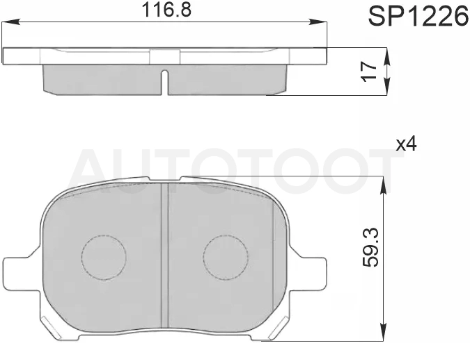 Колодки тормозные (Спереди) Lexus RX 97-06 / Toyota Camry (XV20) 96-02 / Harrier (XU10) 97-03 / Lexus ES 96-01 / Toyota Avalon 94-04 / Camry 96-01 / Estima 00-05 / Gaia 98-04