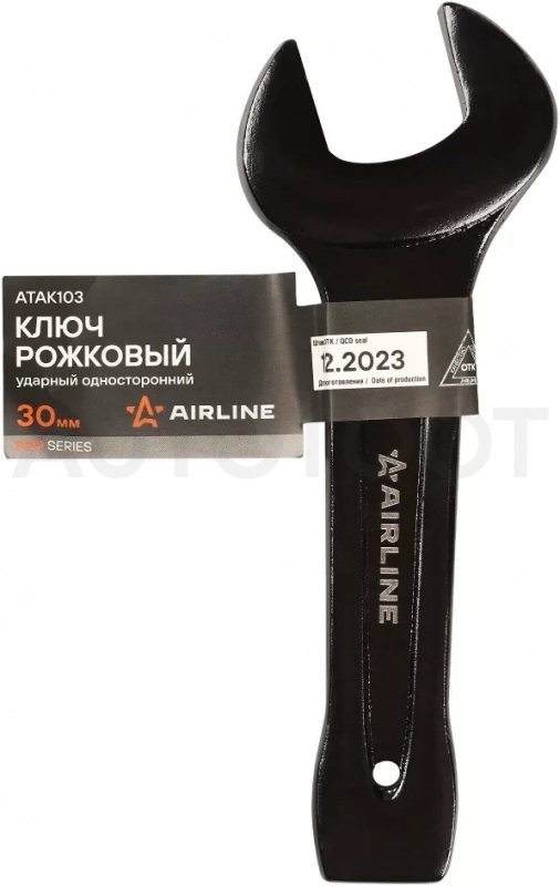 Ключ рожковый ударный односторонний 30мм - Артикул ATAK103 - Производитель Airline - Фото, Отзывы, Цены