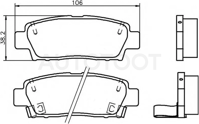 Колодки тормозные (Сзади) Toyota Crown 95-01 / Mark II (X90) 92-96 / Chaser (X90) 92-96 / Cresta (X90) 92-96