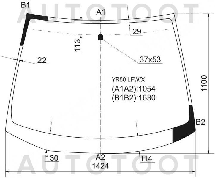 Стекло лобовое в клей -  для TOYOTA NOAH