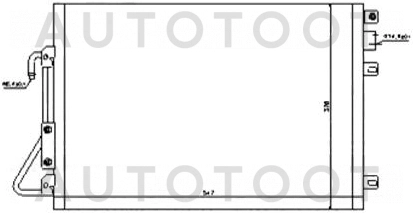 Радиатор кондиционера (тип 2) -LRACRELO04360 Luzar для RENAULT LOGAN