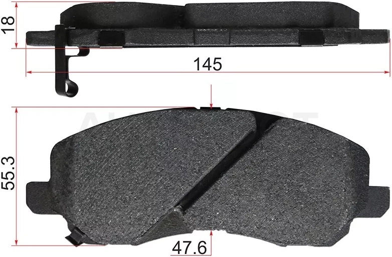 Колодки тормозные (Спереди) Mitsubishi ASX 10- / Delica 94-07 / L200 96-14 / Lancer 02-17 / Citroen C4 Aircross 12-16 / C-Crosser 07-12 / Dodge Caliber 06-12 / Mitsubishi Airtrek 01-05 / Challenger 96-01 / Chariot 91-97 / Chariot Grandis 97-03 / Peugeot 4
