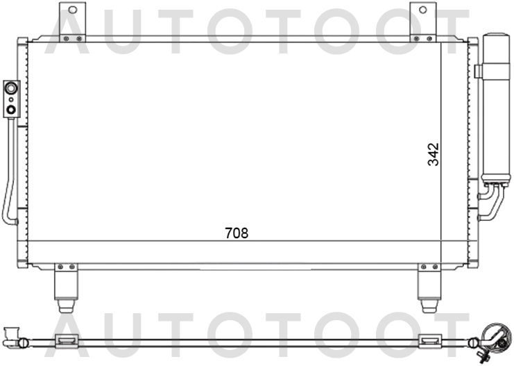 Радиатор кондиционера -STMB533940 Sat для MITSUBISHI OUTLANDER