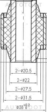 Сайлентблок задней цапфы задний -PSE10279 Patron для NISSAN TEANA