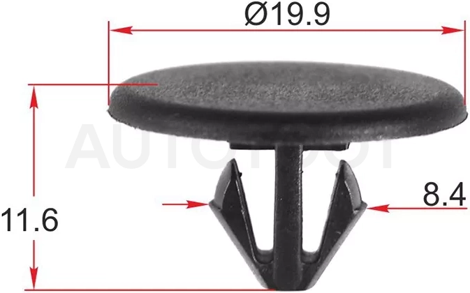 Клипса обшивки кузова CITROEN/PEUGEOT (Продажа по 10шт)