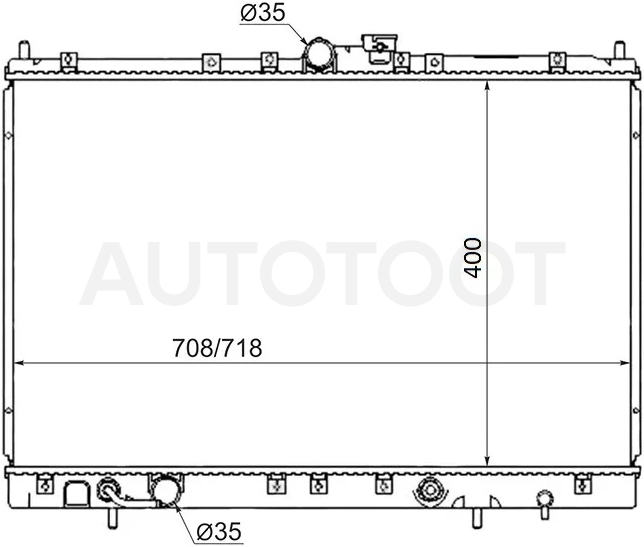 Радиатор Mitsubishi Chariot Grandis 97-03 - Артикул MC00091 - Производитель Sat - Фото, Отзывы, Цены