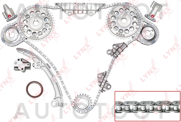 Ремкомплект цепи ГРМ 2.0 VQ20DE -TK0032 LYNXauto для NISSAN CEFIRO, NISSAN MAXIMA