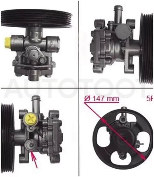 Насос ГУР MMC COLT/LANCER 1.3-1.6 96-07 - Артикул STVP47 - Производитель Sat - Фото, Отзывы, Цены