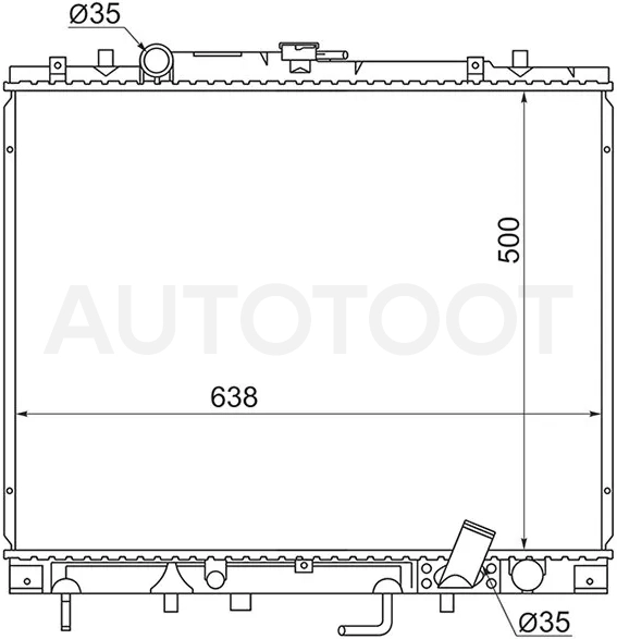 Радиатор Mitsubishi L200 96-06 / Pajero Sport 96-08 / Challenger 96-99