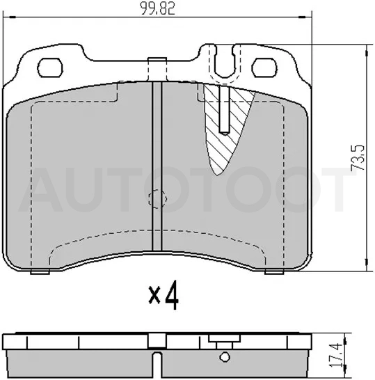 Колодки тормозные (Спереди) Mercedes-Benz C-Class 93-01 / E-Class 84-03 / 190 82-94 / CLK-Class 97-02