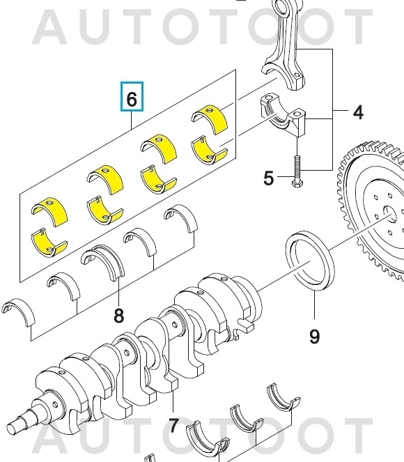 Вкладыши шатунные 0.05 -  для LADA (ВАЗ) VESTA