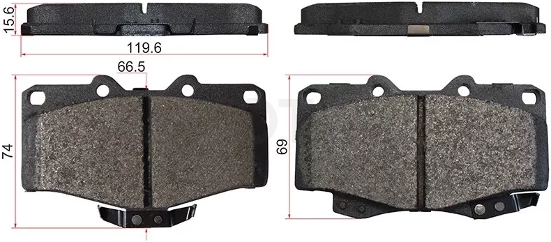 Колодки тормозные (Спереди) Toyota Hilux Pick Up 88-15 / Land Cruiser 84-23
