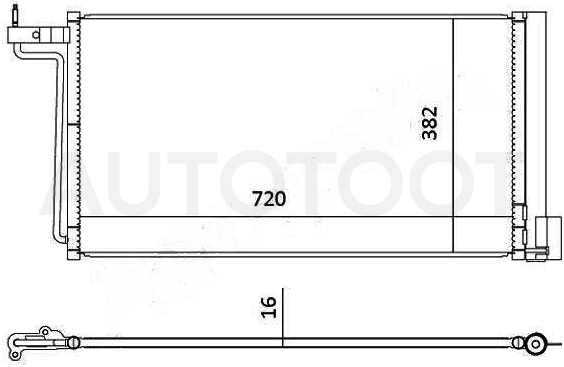 Радиатор кондиционера  1.6/2.0/Duratec -STFD113940 Sat для FORD FOCUS
