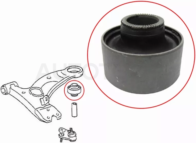 Сайлентблок рычага Toyota Ipsum (SXM10) 96-01 / Gaia 98-04 - Артикул ST4865544010 - Производитель Sat - Фото, Отзывы, Цены