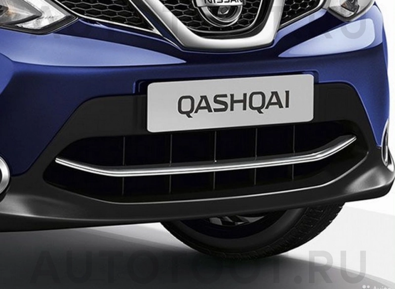 Молдинг переднего бампера (2014-2017) -  для NISSAN QASHQAI