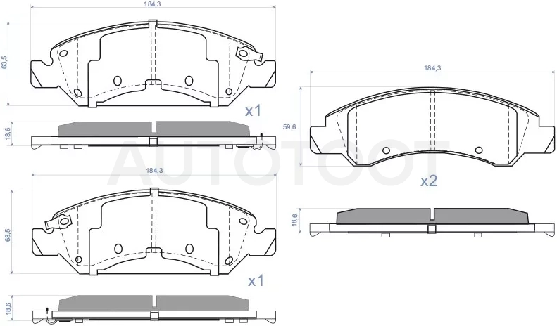 Колодки тормозные (Спереди) Chevrolet Tahoe 06-21 / Cadillac Escalade 06-21