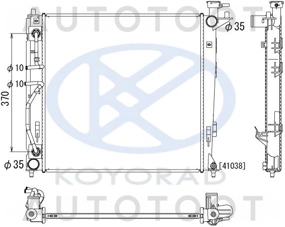Радиатор охлаждения АКПП 1.7/2.0 Дизель -KK0236 Free-z для KIA SPORTAGE, HYUNDAI IX35, HYUNDAI TUCSON