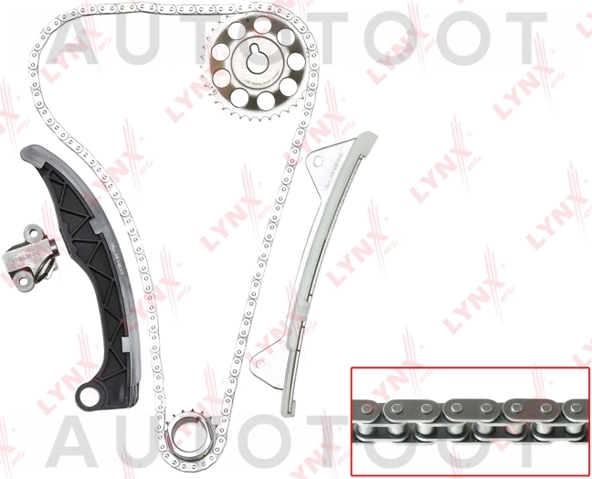 Ремкомплект цепи ГРМ 1, 0 1KR-FE -TK0034 LYNXauto для TOYOTA YARIS, TOYOTA BELTA