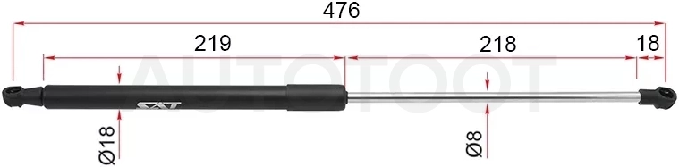 Амортизатор крышки багажника Toyota Wish 09-17 (Справа=Слева) - Артикул ST689600W560 - Производитель Sat - Фото, Отзывы, Цены