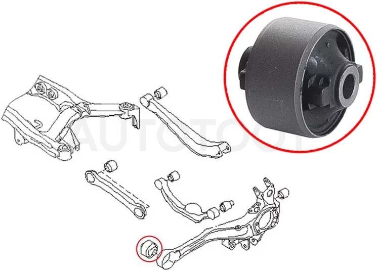 Сайлентблок цапфы Subaru Legacy 98-09 / Outback 98-09 - Артикул ST20254AE050 - Производитель Sat - Фото, Отзывы, Цены
