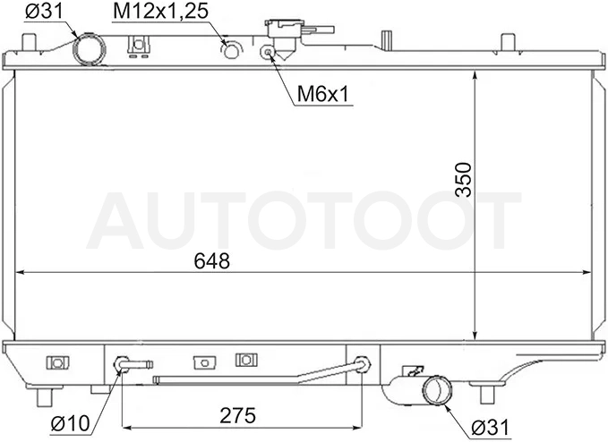 Радиатор Mazda 323 89-95 / Familia 89-94 - Артикул MZ000189 - Производитель Sat - Фото, Отзывы, Цены