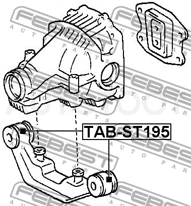 Сайлентблок подушки дифференциала 1.8 2.0 4WD -C9579 LYNXauto для TOYOTA CALDINA, TOYOTA COROLLA, TOYOTA CORONA PREMIO