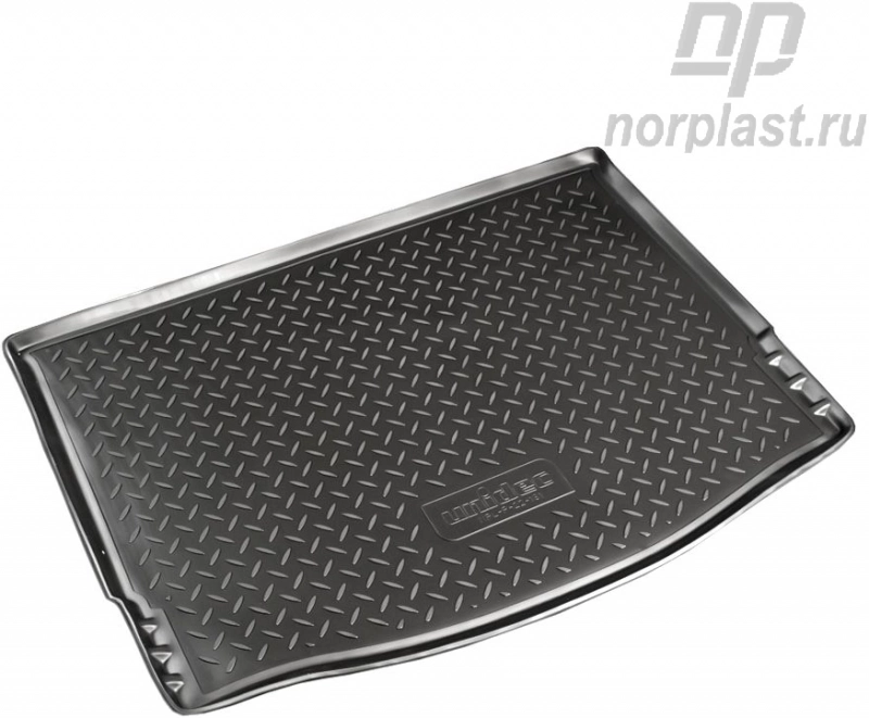 Коврик в багажник NORPLAST, черный, полиуретан, хэтчбек