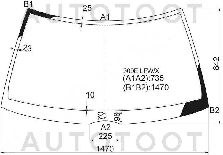 Стекло лобовое в клей -  для MERCEDES E-CLASS