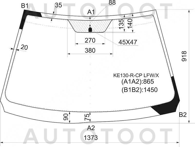 Стекло лобовое в клей -  для TOYOTA COROLLA AXIO, TOYOTA COROLLA FIELDER