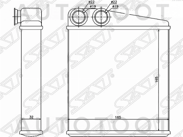 Радиатор отопителя салона -STRN083950 Sat для NISSAN MARCH, NISSAN CUBE, NISSAN TIIDA, RENAULT CLIO