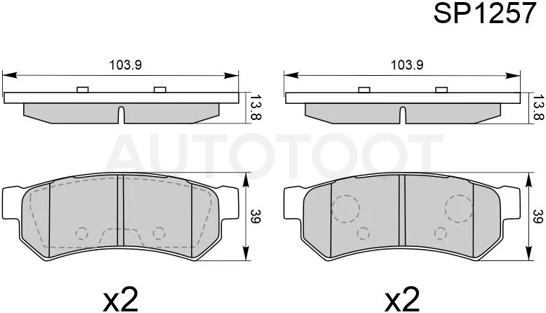 Колодки тормозные (Сзади) Chevrolet Lacetti 04-13 / Daewoo Nubira 02-05