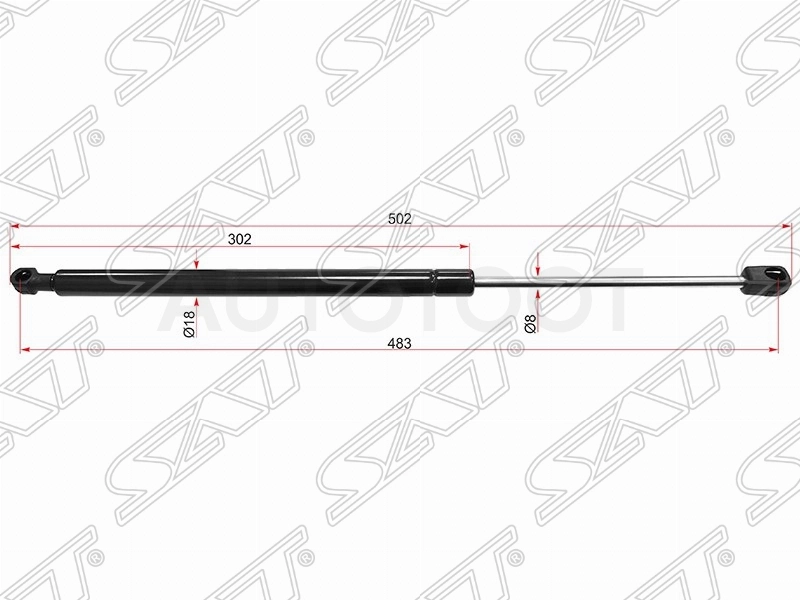 Амортизатор крышки багажника левый=правый -ST817701C001 Sat для HYUNDAI GETZ
