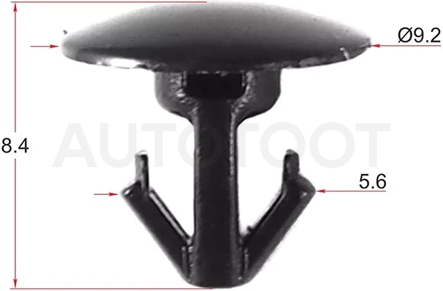 Клипса капота FORD/MAZDA (Продажа по 10шт) - Артикул STM10639 - Производитель Sat - Фото, Отзывы, Цены