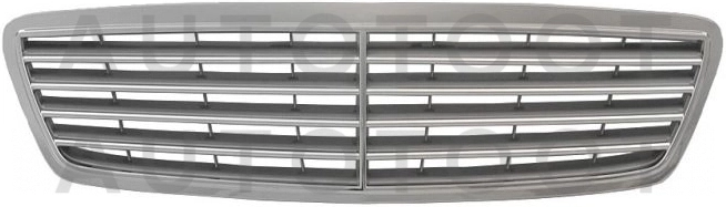 Решетка радиатора (AVANTGARD, черная-хром, 5 полос) -  для MERCEDES E-CLASS