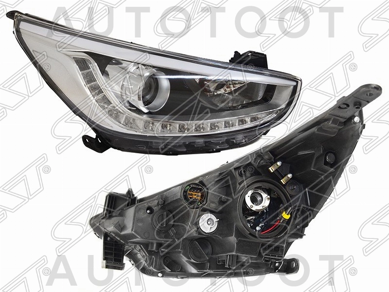 Фара правая диодная -ST22111S2R Sat для HYUNDAI SOLARIS