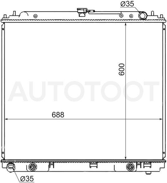 Радиатор Nissan Pathfinder 04-14 / Navara 04-15 - Артикул NS0012 - Производитель Sat - Фото, Отзывы, Цены