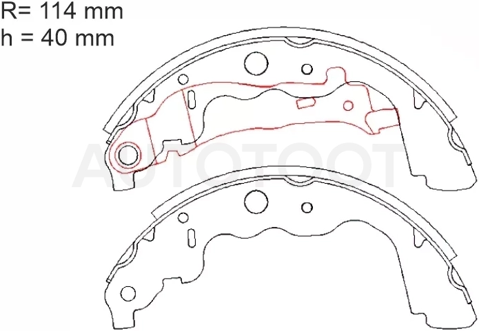 Колодки тормозные барабанные LADA Largus 12-21 / Nissan Almera 12-19