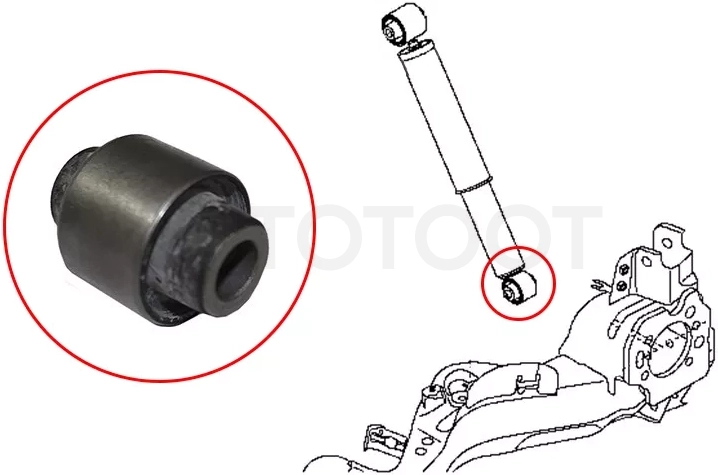 Сайлентблок Nissan Qashqai 06-13 / X-Trail 07-15 / Qashqai+2 08-14 / Renault Koleos 08-16