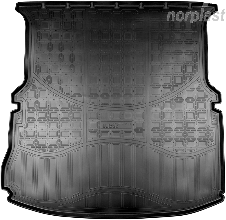 Коврик в багажник NORPLAST, черный, полиуретан (сложенный 3 ряд)