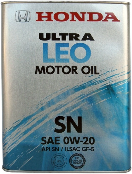 0W-20 моторное масло Honda Ultra Leo SN 4л. - Артикул 0821799974 - Производитель Honda - Фото, Отзывы, Цены