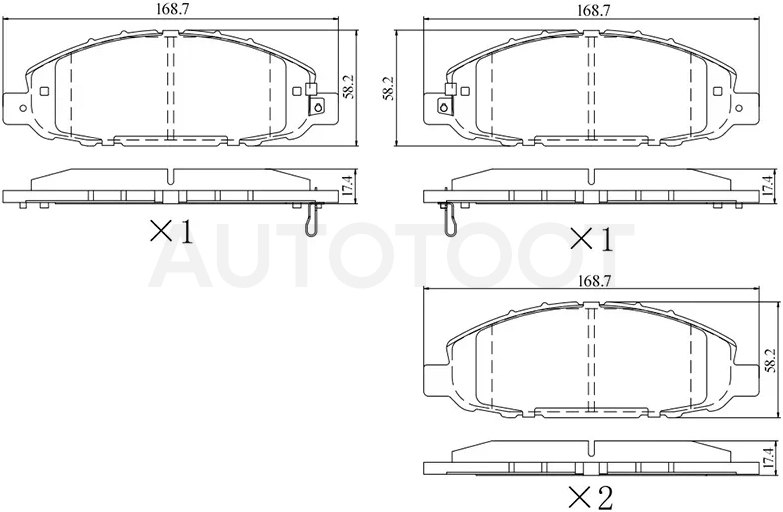 Колодки тормозные (Спереди) Isuzu ELF NPR\NQR 06-12 / Nissan NV350 Caravan 12- / Atlas F 07-21 / Cabstar 06-14 / Caravan 86-12