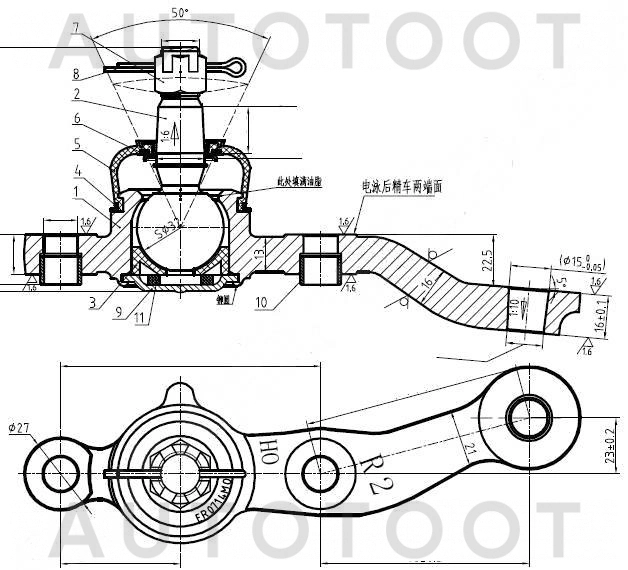 Шаровая опора передняя правая -ST4333039535 Sat для TOYOTA CROWN, LEXUS GS300, TOYOTA ARISTO
