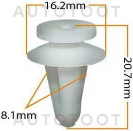 Клипса MB566720 -KJ082 Masuma для MITSUBISHI RVR, MITSUBISHI PAJERO, MITSUBISHI LANCER, MITSUBISHI GALANT, MITSUBISHI DELICA