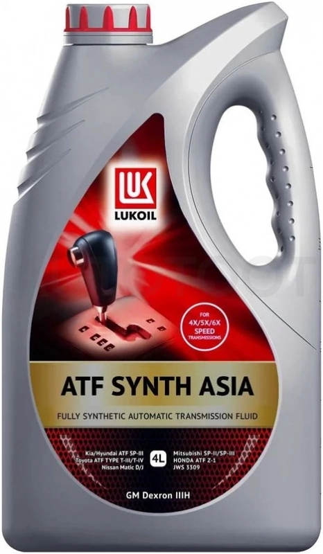 Масло трансмиссионное ЛУКОЙЛ ATF SYNTH ASIA  4л Dexron IIIH, Toyota T-III/T-IV, MOPAR ATF +2/+3/+4