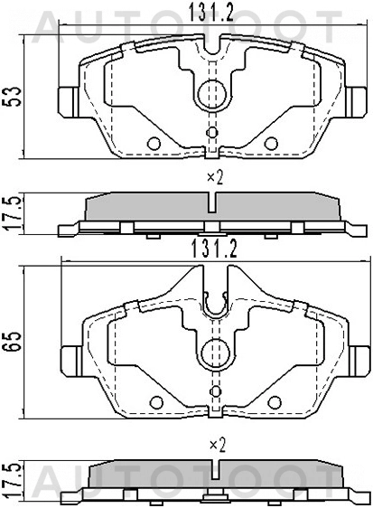 Колодки тормозные передние -ST34112288854 Sat для BMW 1SERIES