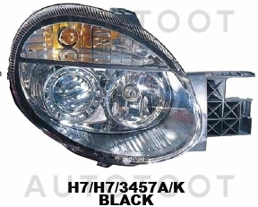 Фара левая+правая (комплект, тюнинг, линованная, внутри хром) -  для DODGE NEON