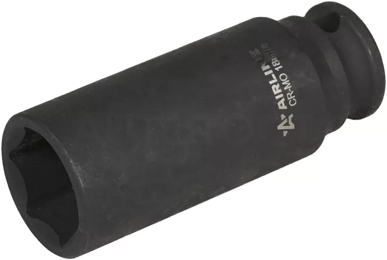Головка ударная торцевая 3/8"DR шестигранная глубокая 18мм, L=65мм