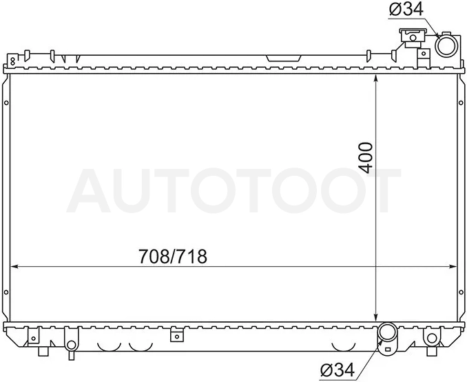 Радиатор Toyota Mark II (X110) 00-04 / Brevis 01-07