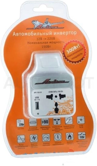 Преобразователь напряжения (инвертор) 12/220V 150W AIRLINE
