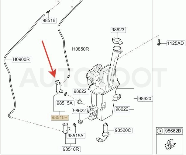 Мотор стеклоомывателя -SWP0805 Startvolt для KIA SPORTAGE